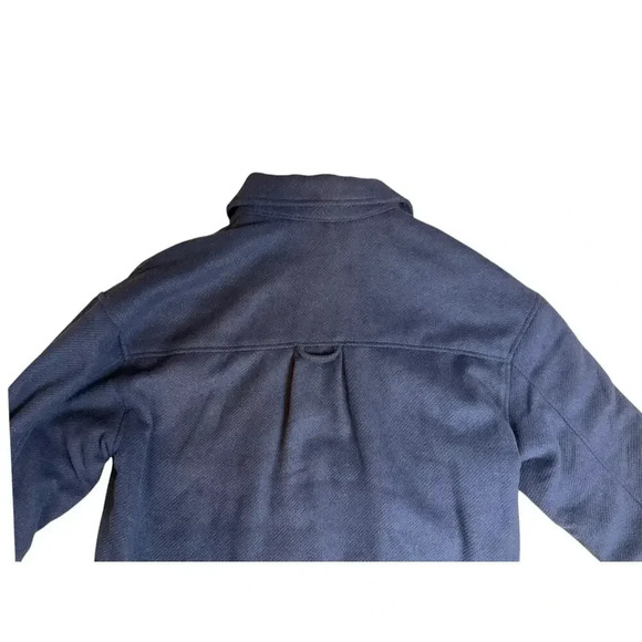 Kangol X H&M Mens Shaket Oversize Shirt Jacket Size XS Charcoal Dark Gray NWOT - Picture 7 of 16